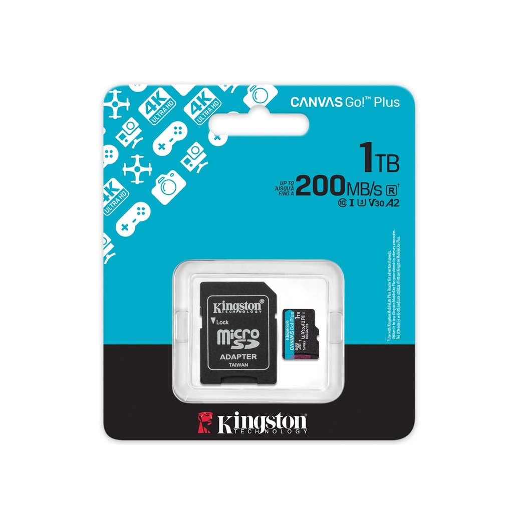 Карта памяти Kingston SDCG4/1TB Canvas Go Plus A2 U3 V30 1TB