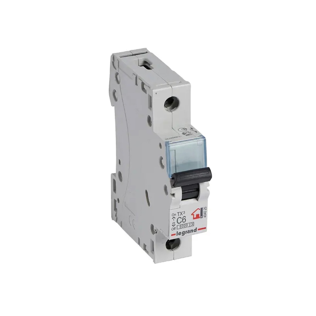 Автоматический выключатель Legrand 404025 1П C 6A TX3 6000 6kA