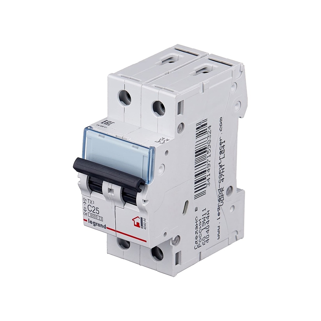 Автоматический выключатель Legrand 404044 2П C 25A TX3 6000 6kA