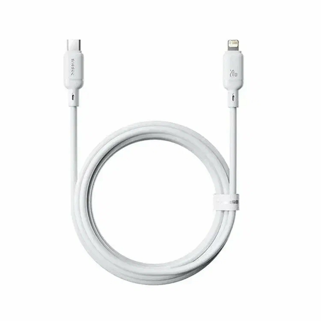 Интерфейсный кабель Baseus Silky Type-C to iP 20W 2m White (P10377700213-01)