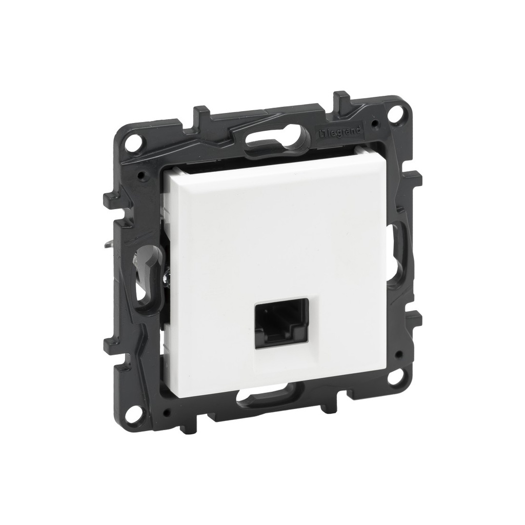 Информационная розетка одинарная Niloe Step RJ45 Кат.6 UTP Белый new