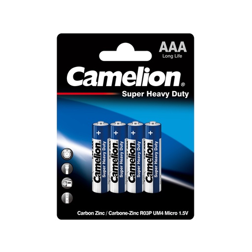 [14392] Батарейка CAMELION Super Heavy Duty R03P-BP4B 4 шт. в блистере