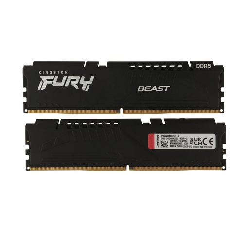 [75700] Комплект модулей памяти Kingston FURY Beast Black KF560C36BBE2K2-32 DDR5 32GB (Kit 2x16GB) 6000MHz