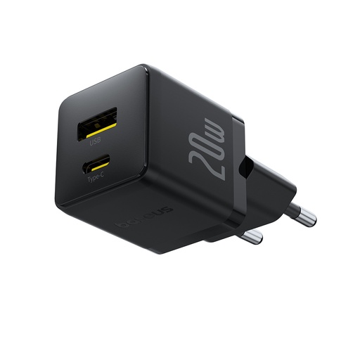 [84279] Адаптер питания Baseus Palm C+U 20W Black (P10111608113-00)