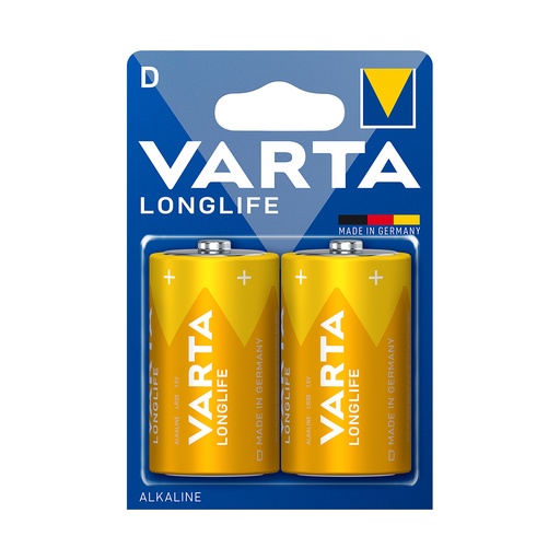 [24902] Батарейка VARTA Longlife Mono 1.5V - LR20/D 2 шт. в блистере