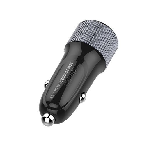 [41788] Автомобильное зарядное устройство LDNIO C510Q 2*USB（A,C) Lightning Чёрный