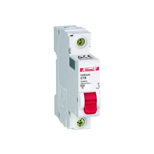 [87002] Автоматический выключатель Himel HDB3w 1Р 16А х-ка B 4,5кА