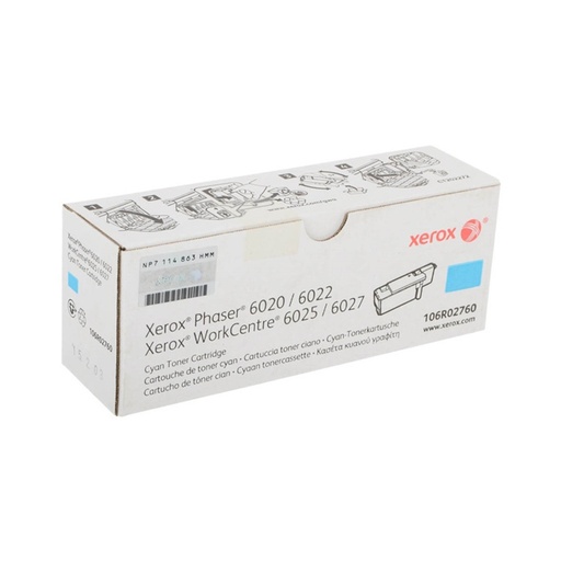 [36198] Тонер-картридж стандартной емкости Xerox 106R02760 (голубой)