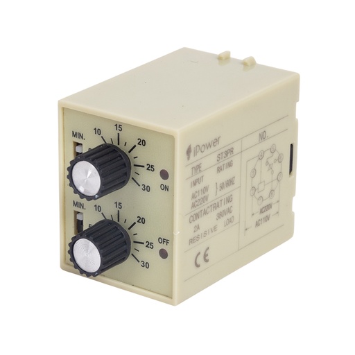 [56939] Реле времени iPower ST3PR 30s/30min AC220V