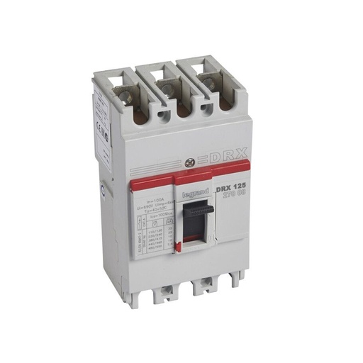 [64653] Автоматический выключатель Legrand 27008 3П 100A DRX125 10kA термомагнитный