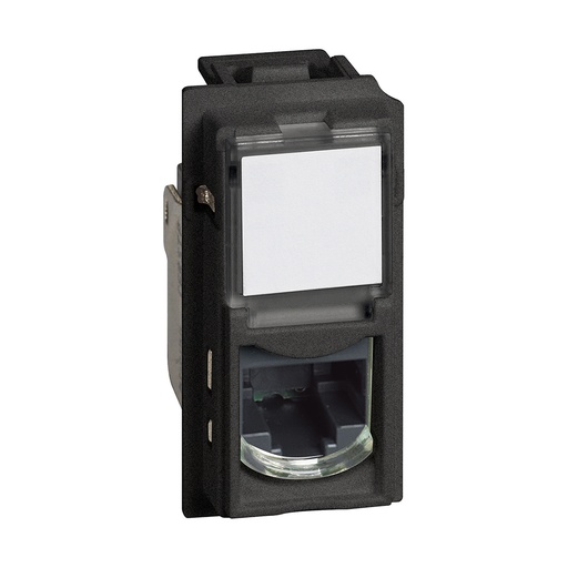 [53736] Розетка компьютерная Bticino KG4279C5E Living Now RJ45 cat.5e UTP 1 модуль черный
