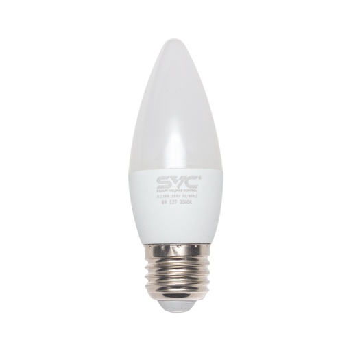 [44977] Эл. лампа светодиодная SVC LED C35-9W-E27-3000K, Тёплый
