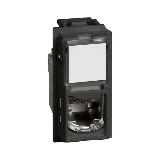 [54811] Розетка компьютерная механизм Bticino KG4279C6 Living Now RJ45 cat.6e UTP 1 модуль черный
