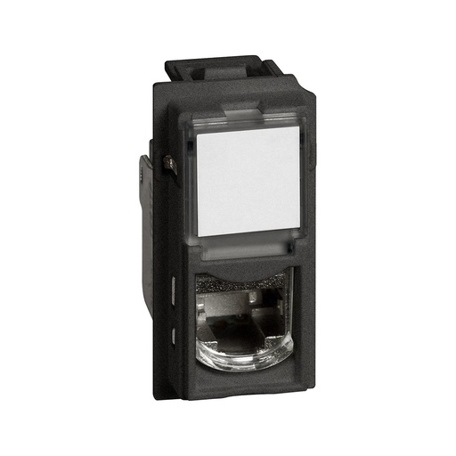 [72753] Розетка компьютерная Bticino KG4279C6S Living Now RJ45 cat6 STP 1 модуль чёрный
