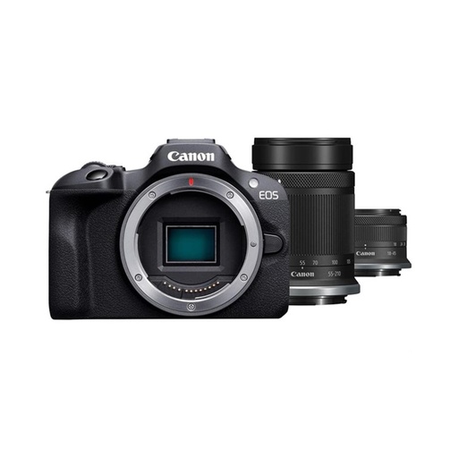 [61419] Цифровой фотоаппарат CANON EOS R100 + RF-S 18-45 mm IS STM + RF-S 55-210 mm IS STM