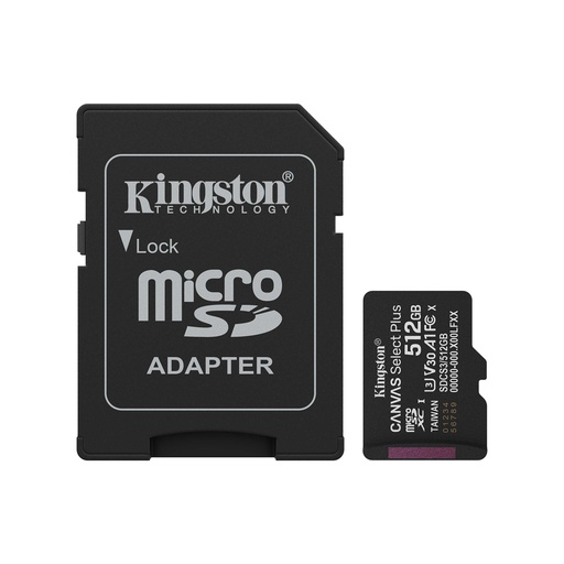 [80052] Карта памяти Kingston SDCS3/512GB Canvas Select Plus A1 U3 V30 512GB
