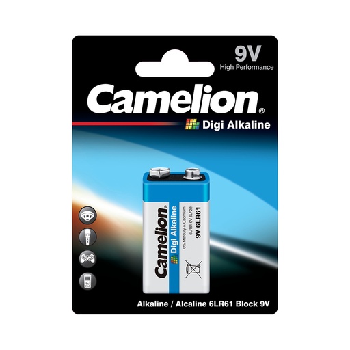 [22344] Батарейка CAMELION Digi Alkaline 6LR61-BP1DG