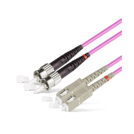 [16898] Патч Корд Оптоволоконный SC/UPC-ST/UPC MM OM3 50/125 Duplex 3.0мм 1 м