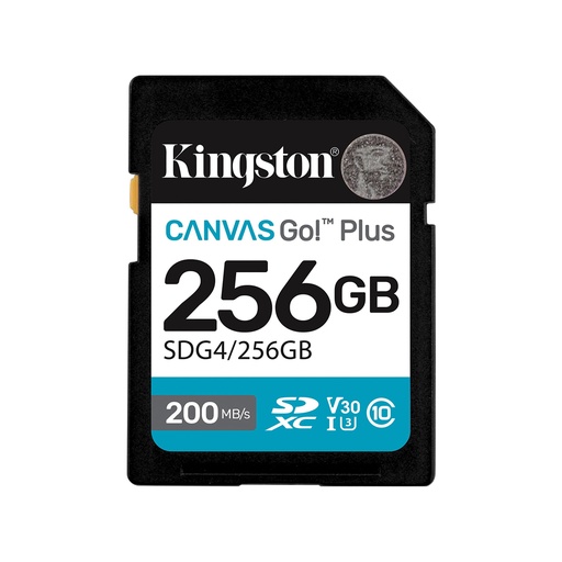 [76710] Карта памяти Kingston SDG4/256GB Canvas Go Plus Gen4 C10 UHS-I U3 V30 256GB