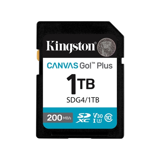 [76712] Карта памяти Kingston SDG4/1TB Canvas Go Plus Gen4 C10 UHS-I U3 V30 1TB