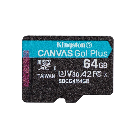 [78961] Карта памяти Kingston SDCG4/64GBSP Canvas Go Plus A2 U3 V30 64GB