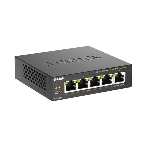 [82187] Коммутатор D-Link DGS-1005P/B3A