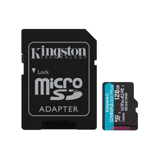 [78962] Карта памяти Kingston SDCG4/128GB Canvas Go Plus A2 U3 V30 128GB