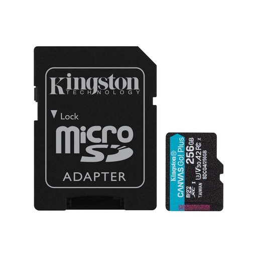 [78964] Карта памяти Kingston SDCG4/256GB Canvas Go Plus A2 U3 V30 256GB