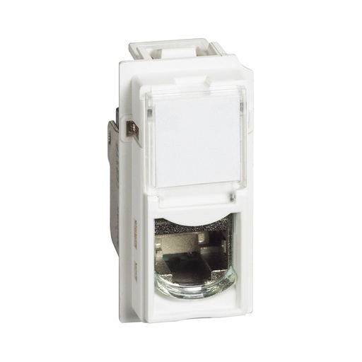 [53865] Розетка компьютерная Bticino KW4279C6 Living Now RJ45 cat6 UTP 1 модуль белая