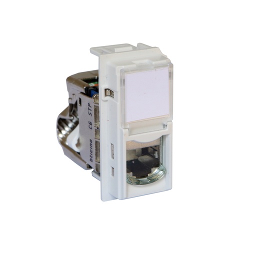 [72284] Розетка компьютерная Bticino KW4279C6S Living Now RJ45 cat6 STP 1 модуль белая