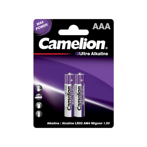 [57572] Батарейка CAMELION Ultra Alkaline LR03-BP2UT 2 шт. в блистере
