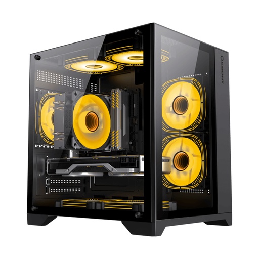 [82700] Компьютерный корпус Gamemax Infinity Mini 3 ARGB Fans + Controller Black без Б/П