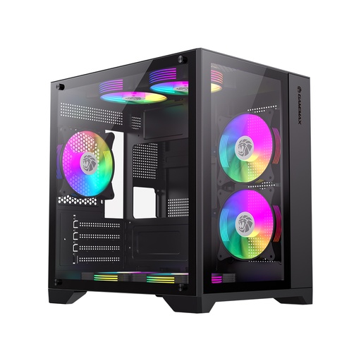 [80182] Компьютерный корпус Gamemax Infinity Mini 7 ARGB Fans + Controller Black без Б/П