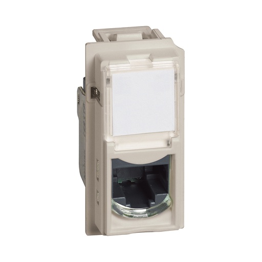 [56609] Розетка компьютерная Bticino KM4279C5E Living Now RJ45 cat5e UTP 1 модуль песочный.