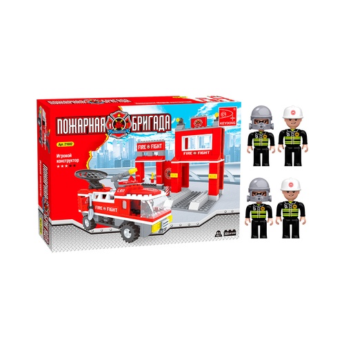 [45401] Игровой конструктор Keyixing 21602 ПОЖАРНАЯ БРИГАДА (309 деталей в наборе)