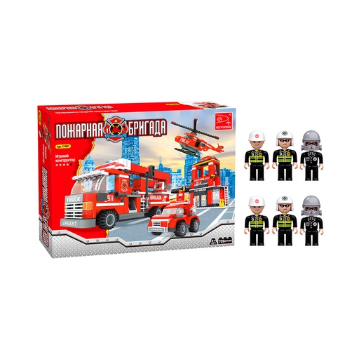 [45402] Игровой конструктор Keyixing 21901 ПОЖАРНАЯ БРИГАДА (709 деталей в наборе)