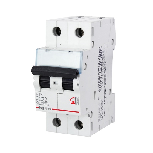[76547] Автоматический выключатель Legrand 404045 2П C 32A TX3 6000 6kA