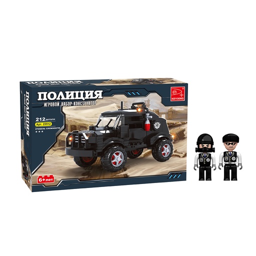 [45417] Игровой конструктор Keyixing 23512 ПОЛИЦИЯ (212 деталей в наборе)
