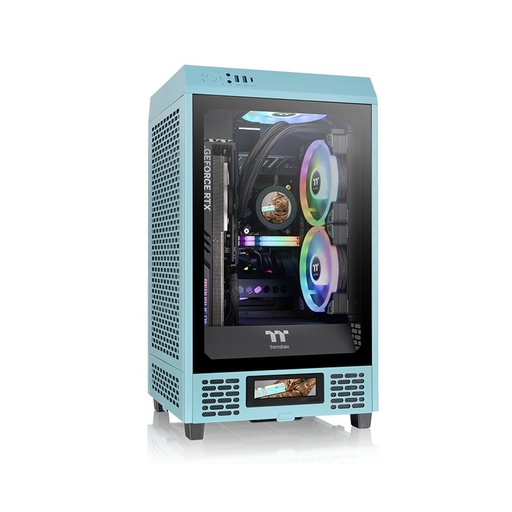 [59961] Компьютерный корпус Thermaltake The Tower 200 Turquoise Mini Chassis без Б/П