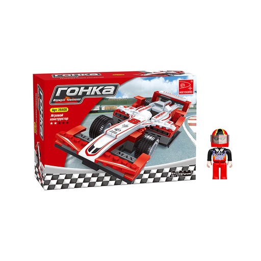 [45454] Игровой конструктор Keyixing 26409 ГОНКА (197 деталей в наборе)