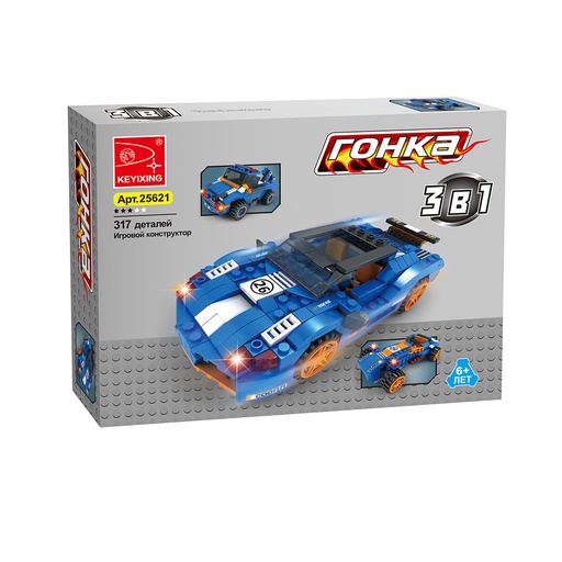 [45450] Игровой конструктор Keyixing 25621 ГОНКА (317 деталей в наборе)
