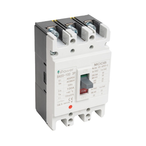 [14539] Автоматический выключатель iPower ВА55-100 3Р 100А