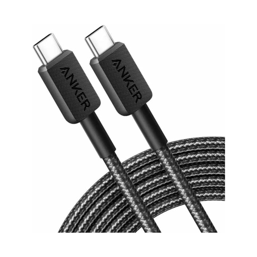 [85531] Интерфейсный кабель Anker 322 USB-C to USB-C Cable 1м (A81F5G11) Черный