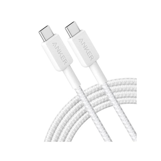 [85533] Интерфейсный кабель Anker 322 USB-C to USB-C Cable 2М (A81F6G21) Белый