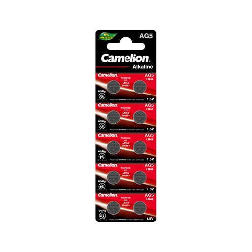 [22367] Батарейка CAMELION Alkaline AG5-BP10(0%Hg) 10 шт. в блистере
