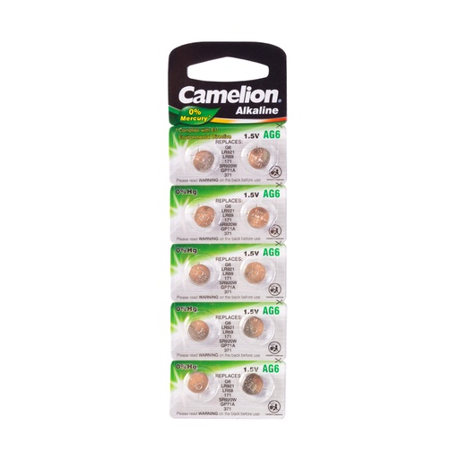 [22368] Батарейка CAMELION Alkaline AG6-BP10(0%Hg) 10 шт. в блистере