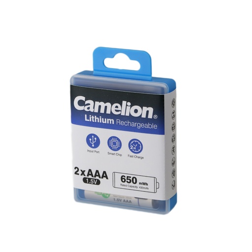 [63451] Аккумулятор CAMELION Lithium UB-AAA650-PBH2 2шт (перезаряжаемые от USB)