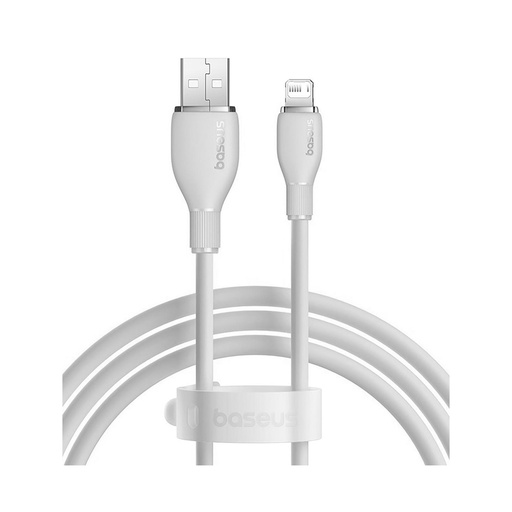 [84301] Интерфейсный кабель Baseus Pudding USB to iP 2.4A 2m White (P10355700221-B2)