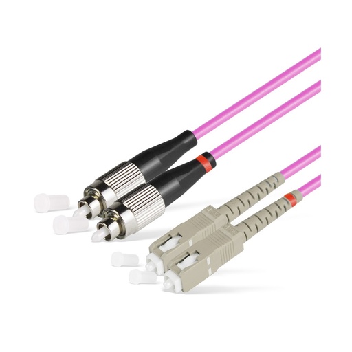 [16895] Патч Корд Оптоволоконный SC/UPC-FC/UPC MM OM3 50/125 Duplex 3.0мм 1 м