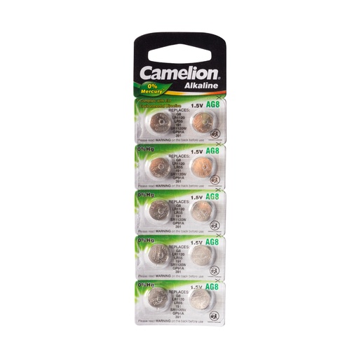 [22370] Батарейка CAMELION Alkaline AG8-BP10(0%Hg) 10 шт. в блистере